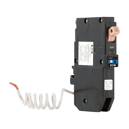 EATON Combination Circuit Breaker, 20 A, 120/240V, 1 Pole, Plug-On Mounting Style CHFCAF120CS
